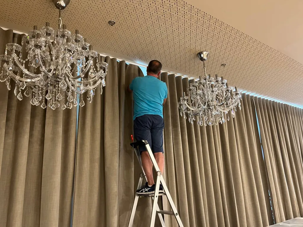 Rideaux sur mesure salle de sport john reed la part dieu