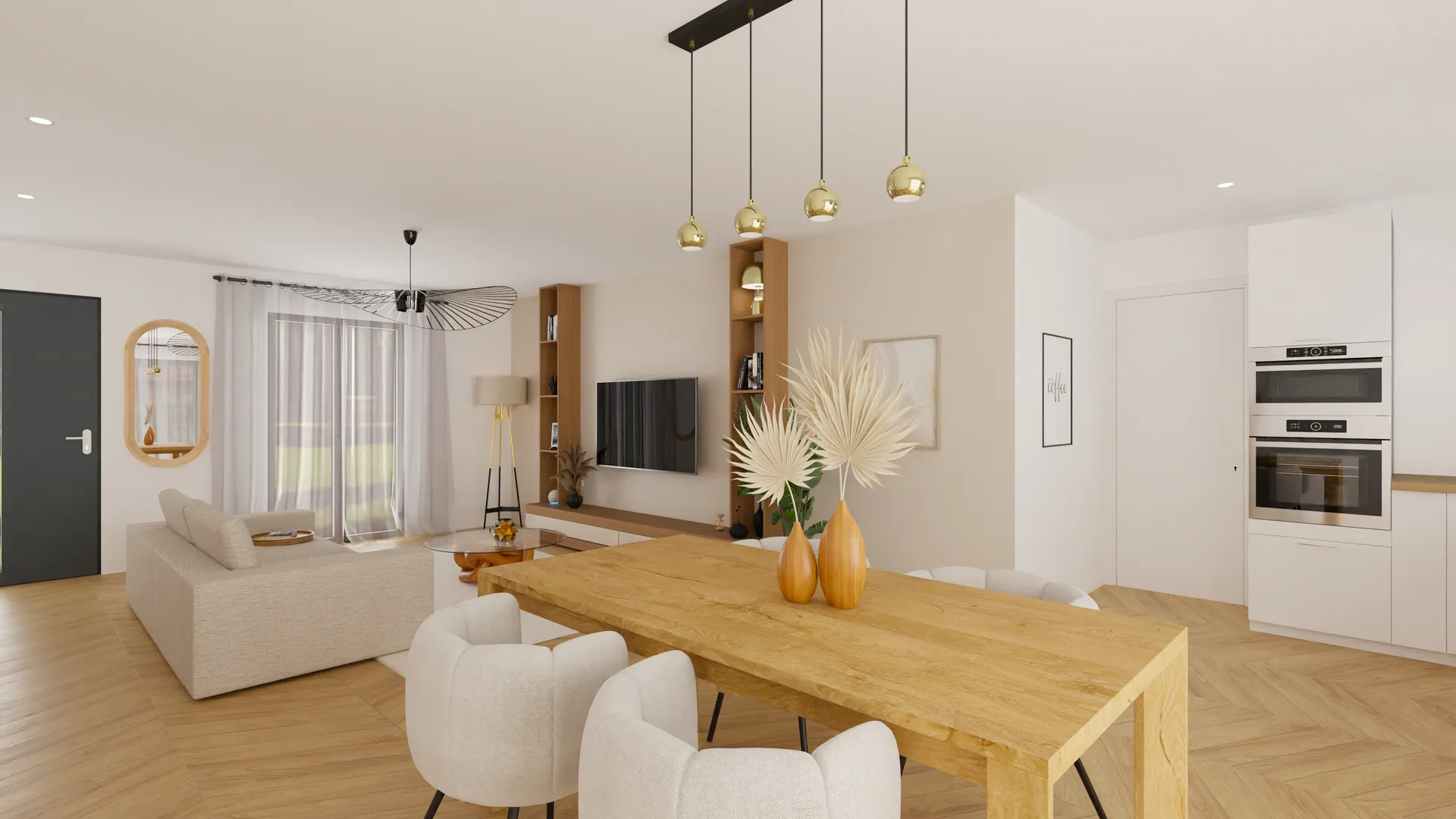 Maison droite de 100 m² avec garage de 15 m²