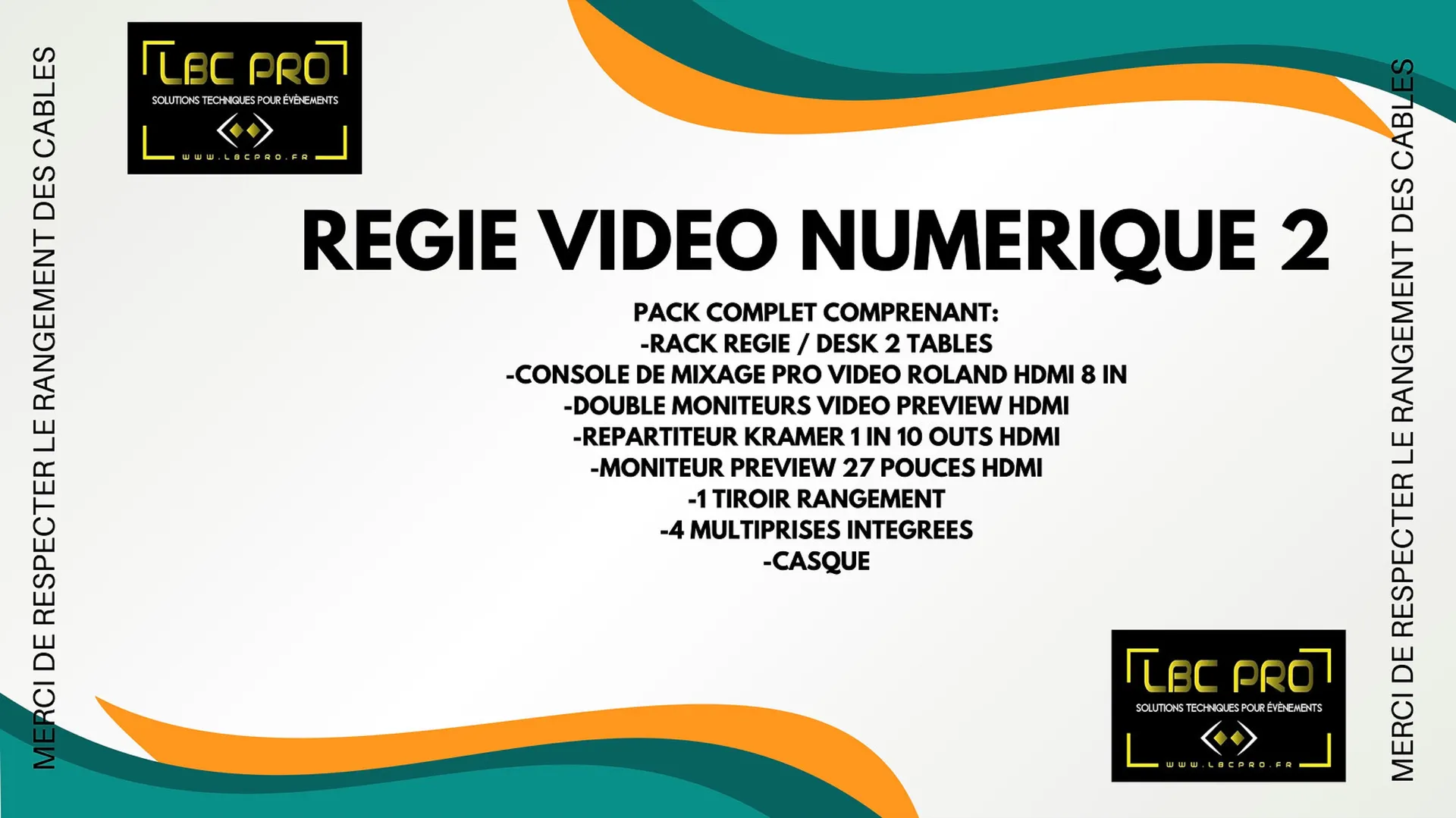 RACK REGIE VIDEO NUMERIQUE PRO 2