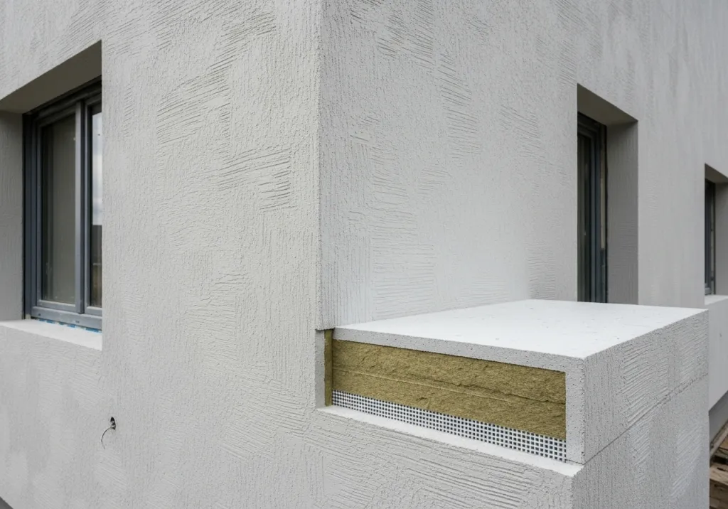 Isolation thermique extérieure avec enduit gratté et suppression ponts thermiques à Sanary-sur-Mer dans le Var 83110 pour un meilleur confort et une belle esthétique