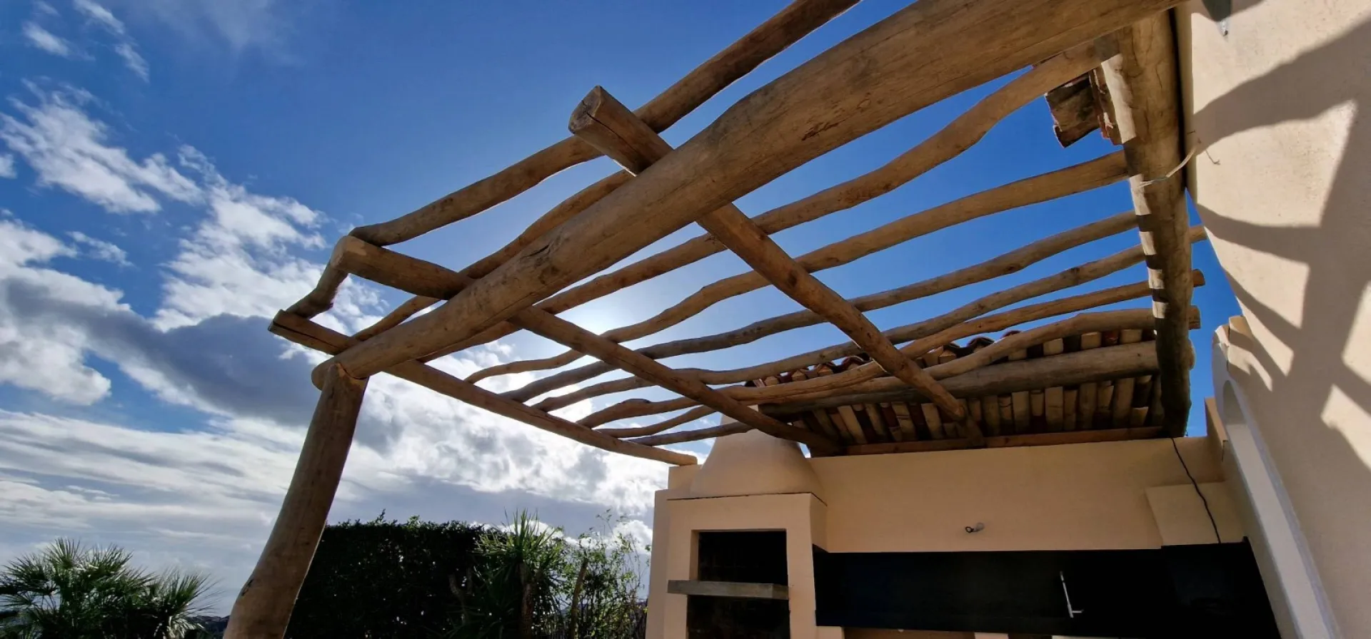Pergola bois flotté Cavalaire sur Mer Var 83