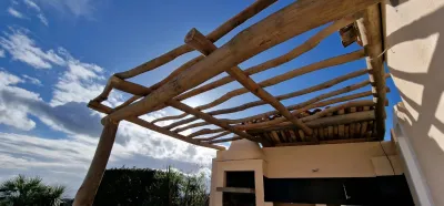 Pergola bois flotté Cavalaire sur Mer Var 83