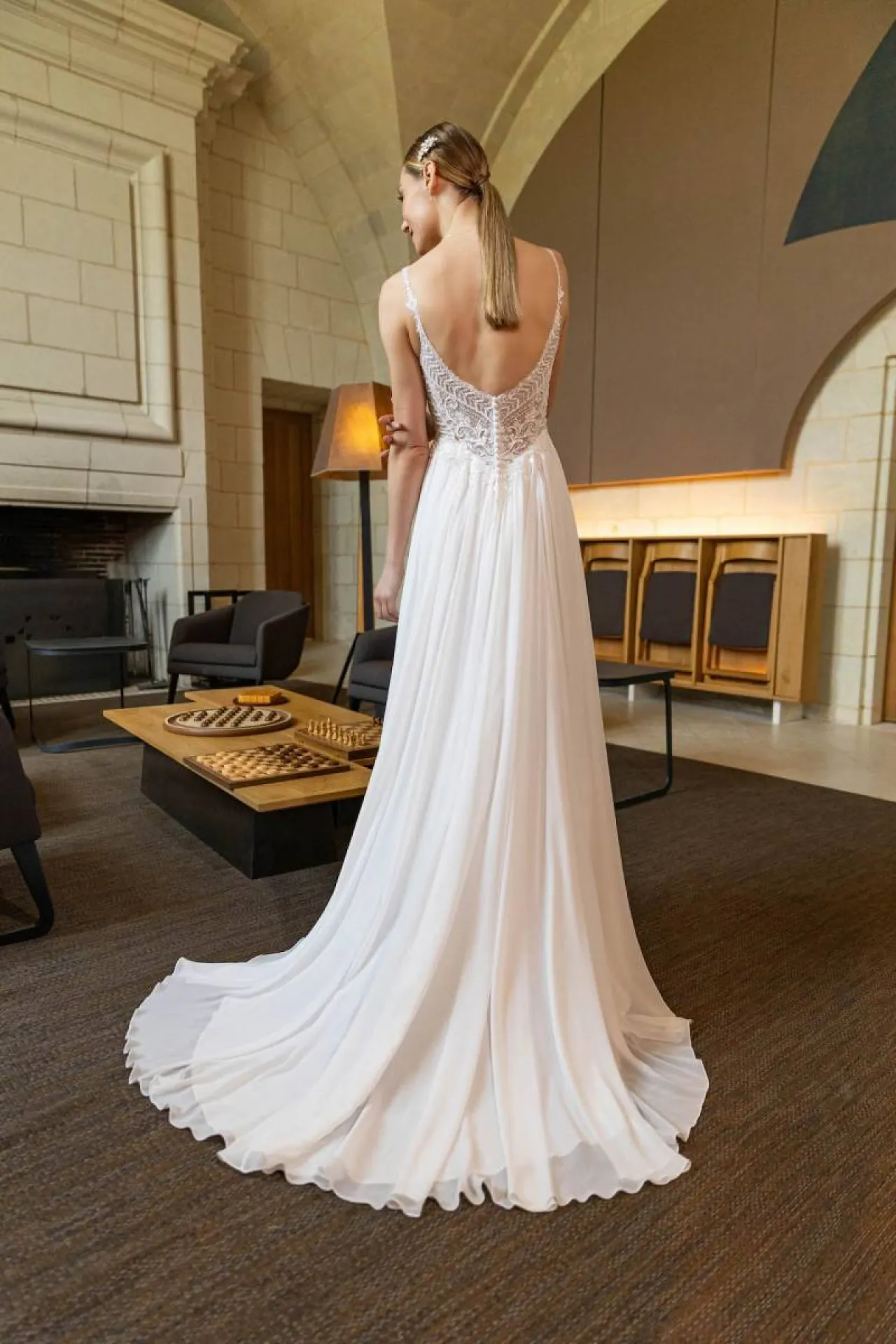 robe de mariée fluide vaporeuse