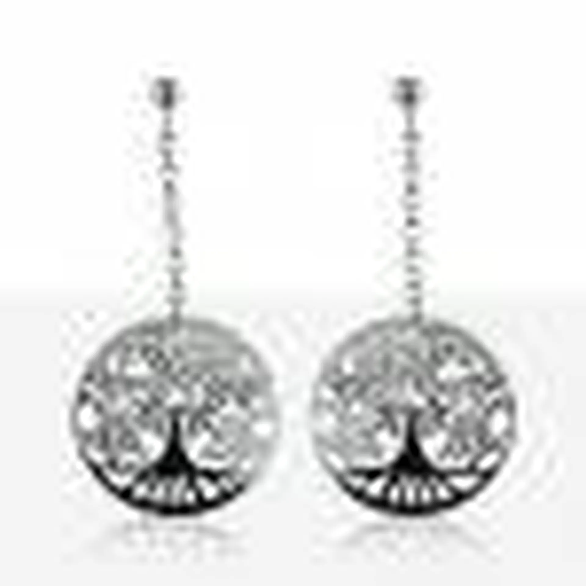 Boucles d'oreilles argent 925/1000ème arbre de vie Or Ligne La Teste Bassin d'Arcachon