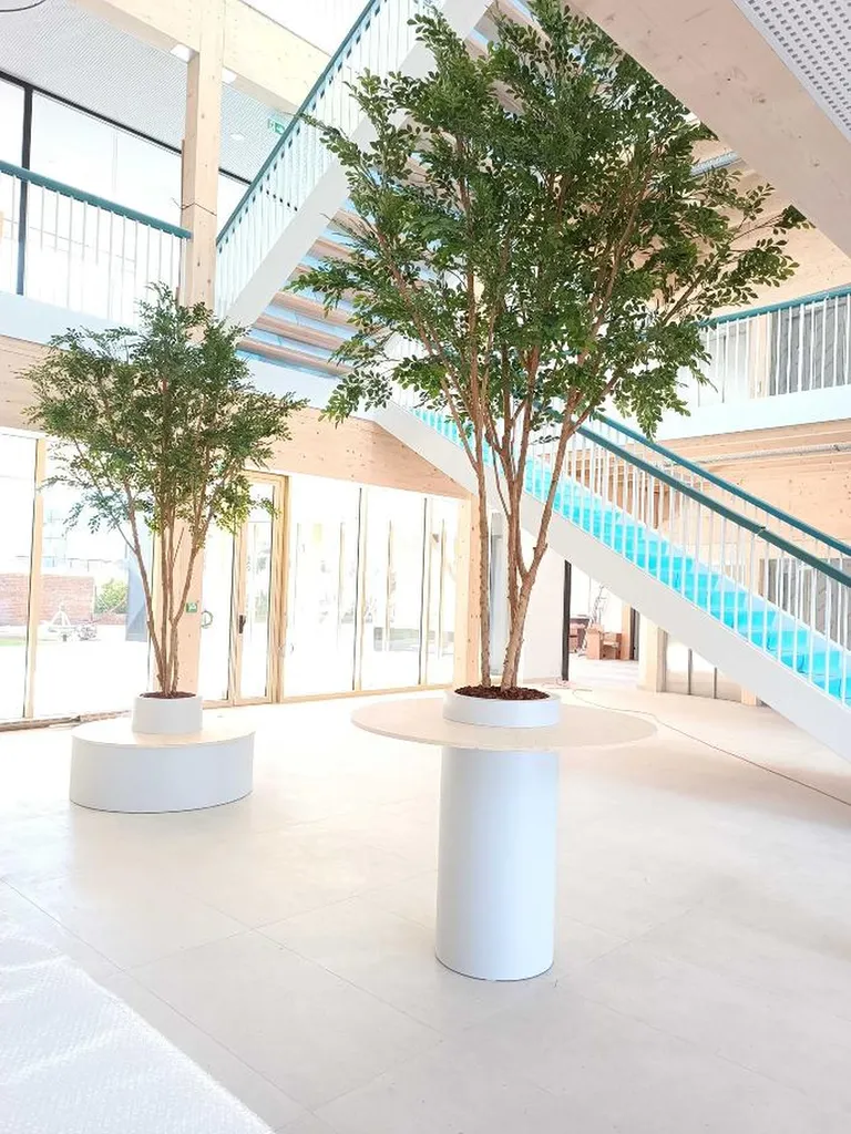 Arbre artificiel et semi-naturel – design végétal réaliste sans entretien à Toulon, Région PACA pour bureaux, accueil et espaces professionnels végétalisés