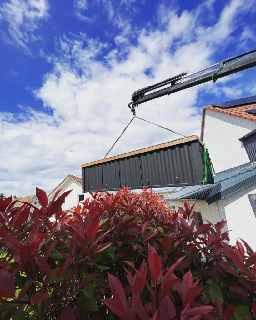 Mise en place de piscine conteneur à Illkirch dans le Bas-Rhin CLK