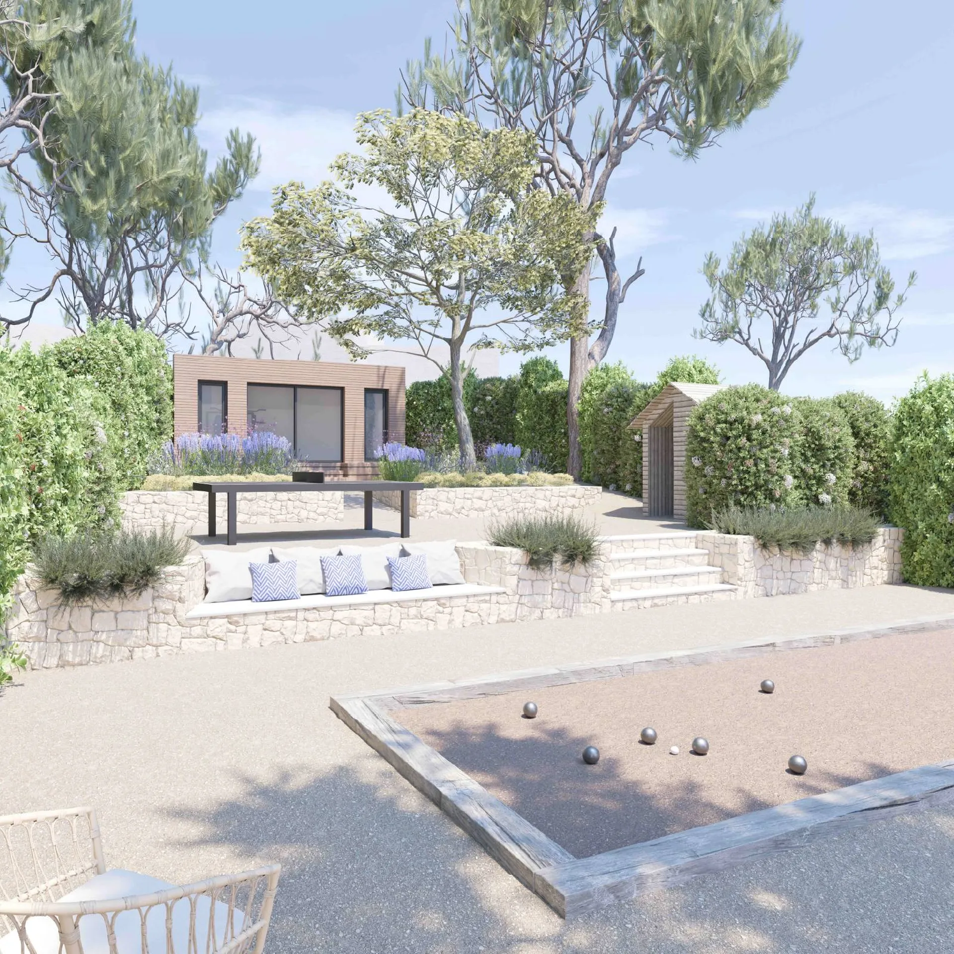 Terrain de pétanque sur mesure par les experts Carré Vert