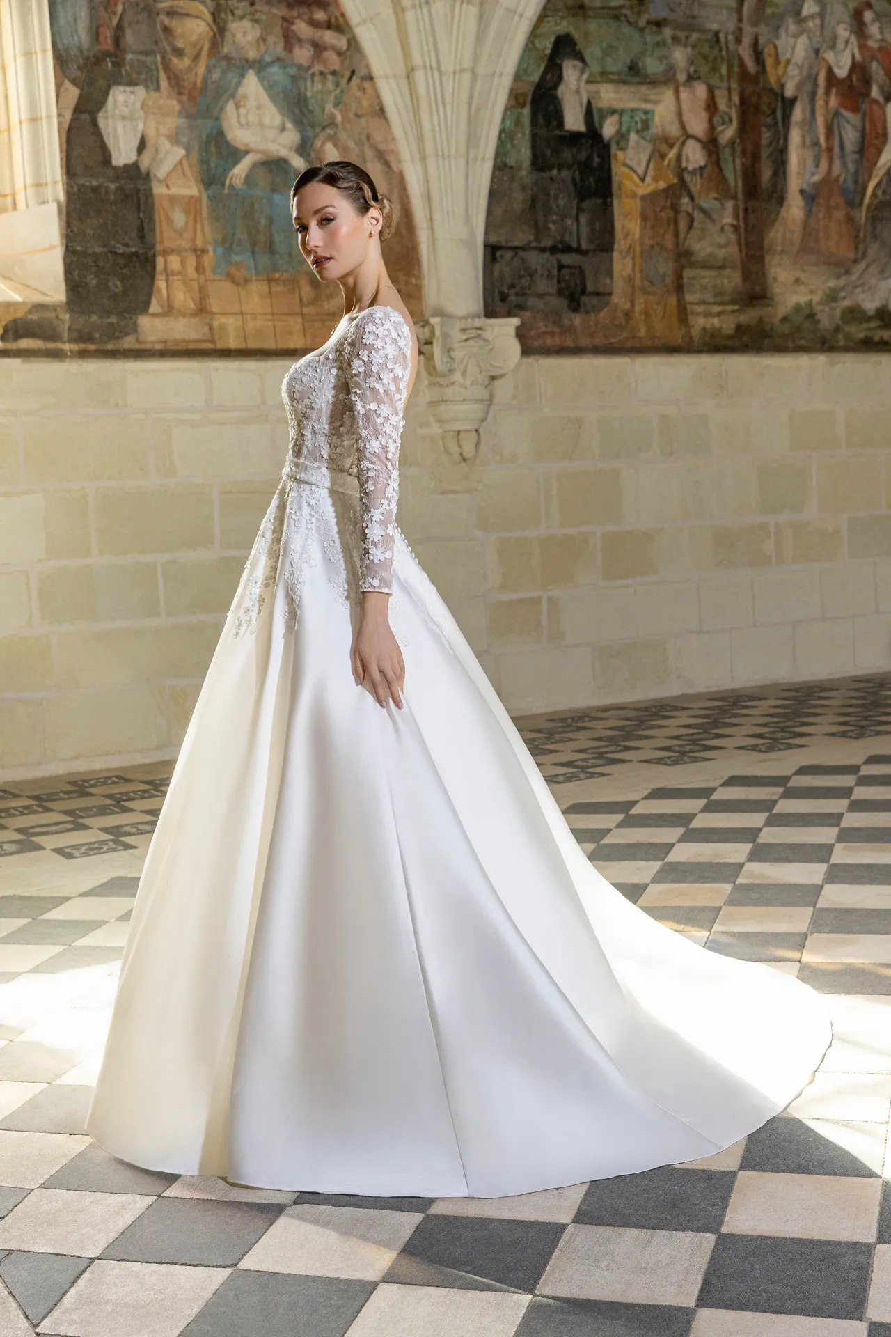 robe de mariée princesses avec manche 
