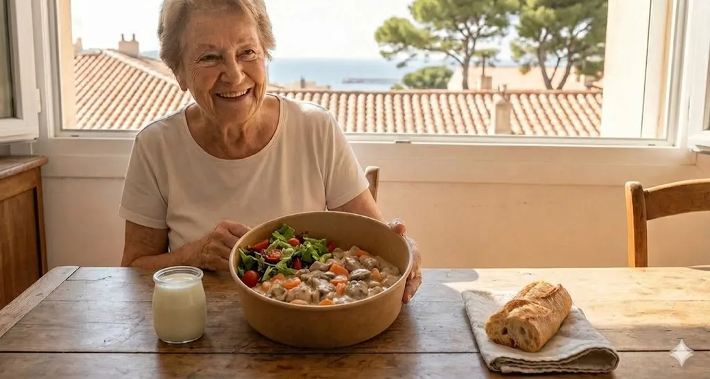 Régime classique équilibré portage repas complet varié seniors Marseille 13009 - Menu traditionnel diététicienne La Penne