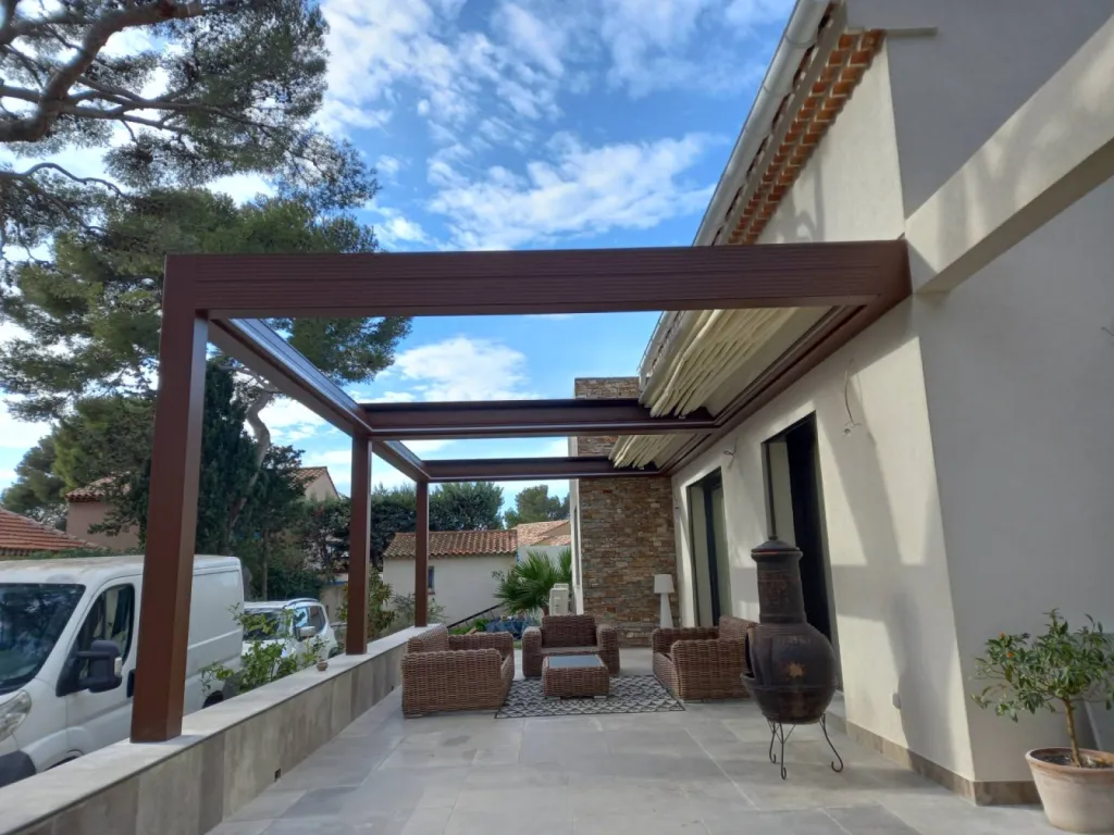 pose des pergolas en aluminium sur mesure sausset les pins