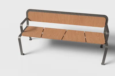 EVAN : banc sobre avec grand choix de coloris pour parcs et jardins