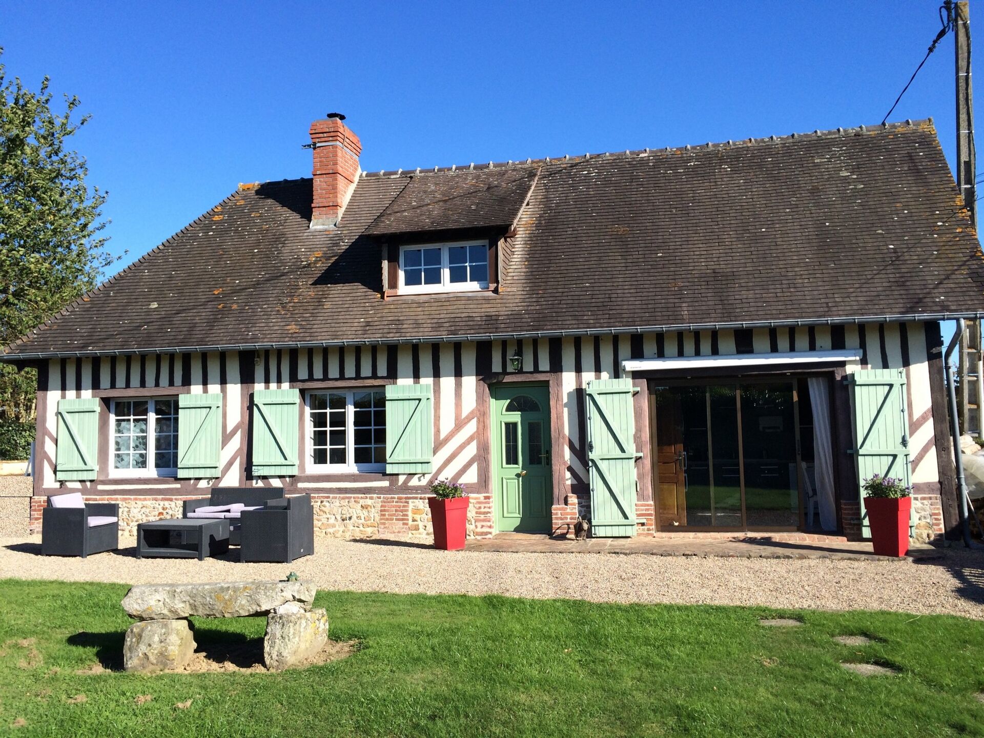 A VENDRE MAISON A PANS DE BOIS PAYS D AUGE CALVADOS NORMANDIE  14
