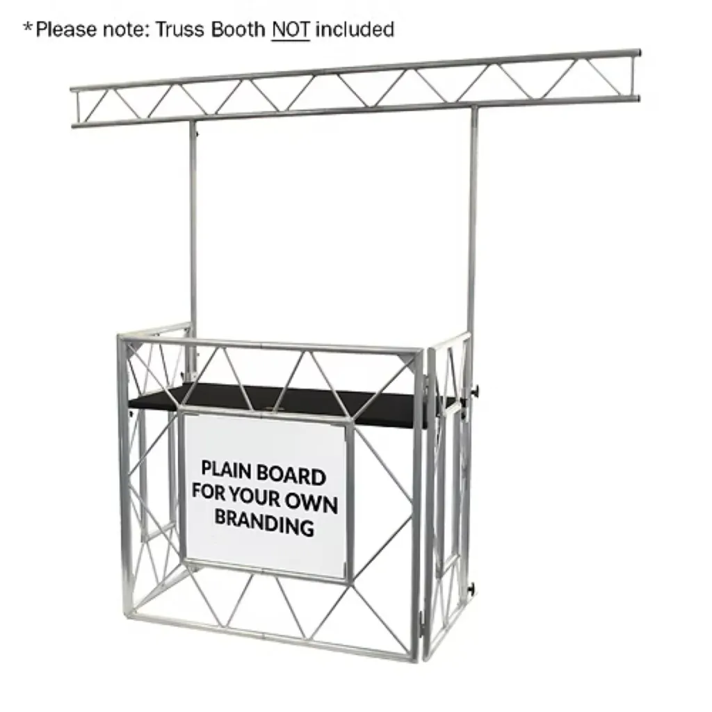 DESK DJ ALU AVEC PONT SUPERIEUR ALU