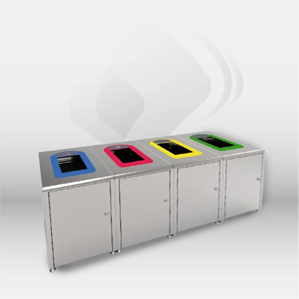 POUBELLES MODULAIRES TRI SELECTIF EN INOX