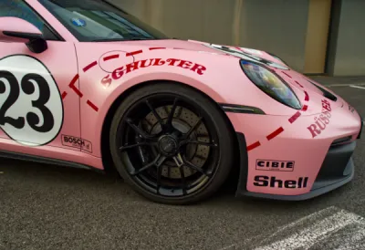Préparation carrosserie avant covering Porsche 911 GT3