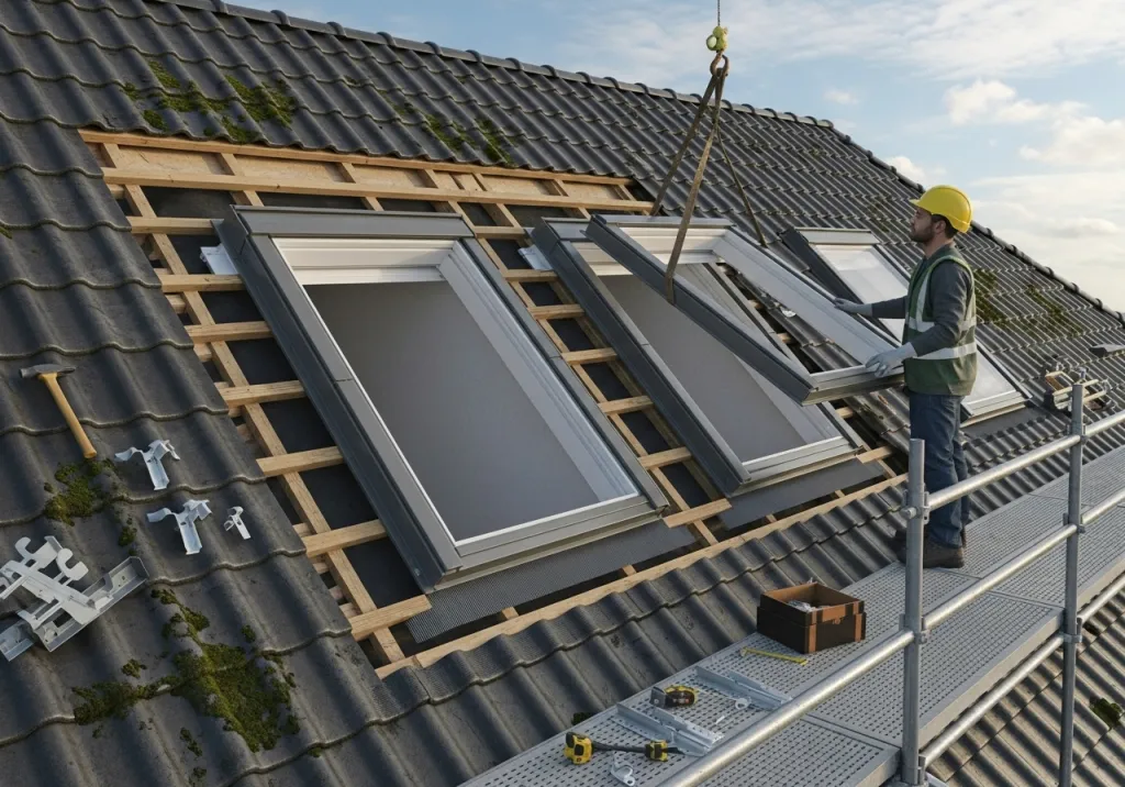 Création d’une ouverture en toiture et pose de deux Velux à rotation standard à Vitry-sur-Seine