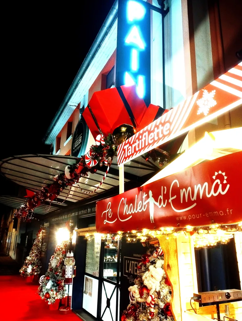 Décoration de Noël de la boulangerie 