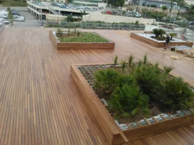 terrasse en ipé avec le système Softline Vetedy