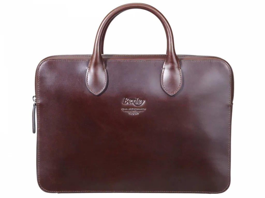 photo maroquinerie, bagagerie Bexley cartable homme cuir bordeaux face