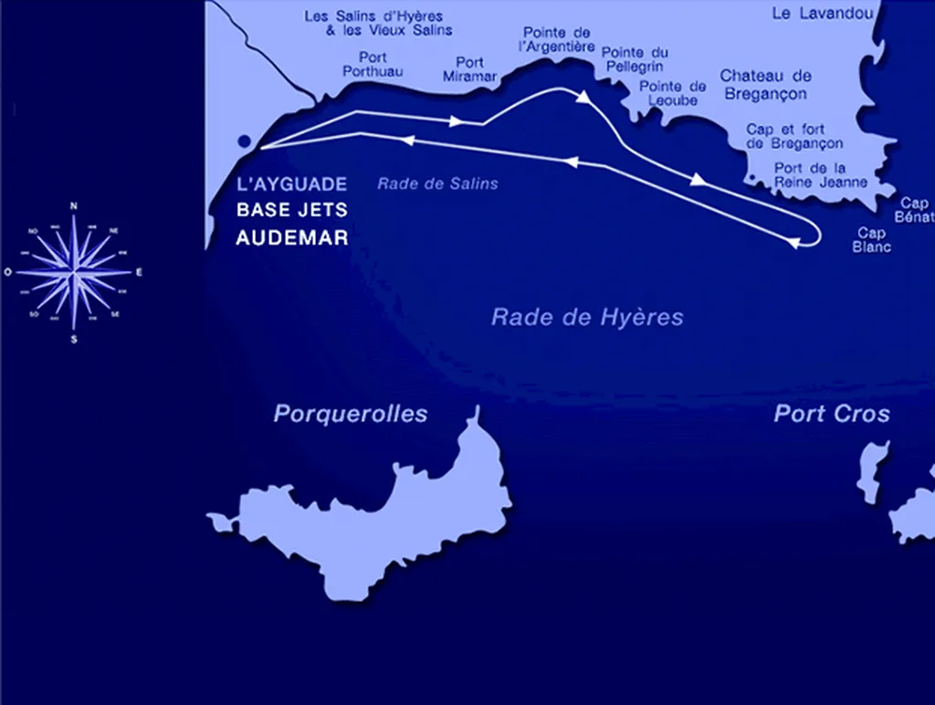 Randonnée jet ski 1 heure au FORT DE BRÉGANÇON avec la base nautique AUDEMAR à HYERES