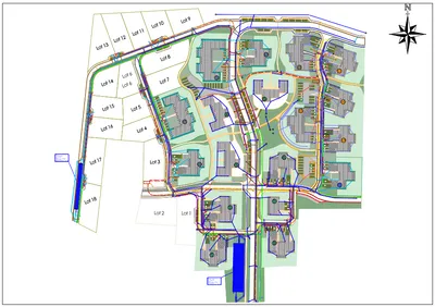 Plans des réseaux VRD pour construction logements