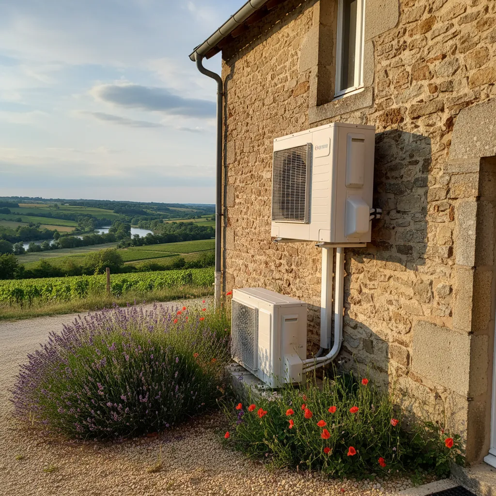 Intégrer l'air neuf avec un système de climatisation Hitachi réversible pour assainir durablement votre logement en Dordogne du côté de Bergerac.