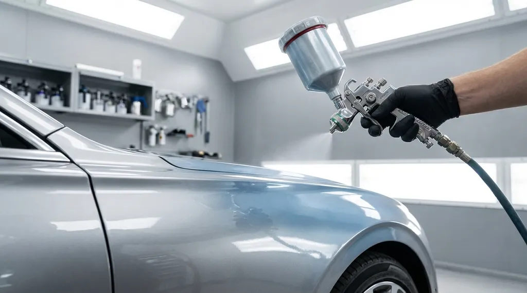 Retouche peinture automobile réparation rayure carrosserie ponçage apprêt vernis protection finition professionnelle cabine peinture qualité constructeur à Marseille 13e