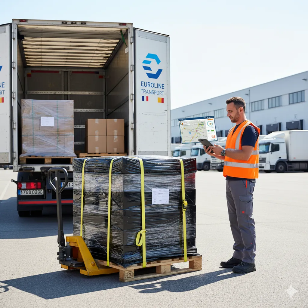 Transport express palette camion 80x120 cm hauteur 2 mètres jusqu’à 1 tonne de Paris vers Espagne, simulation de coût immédiat