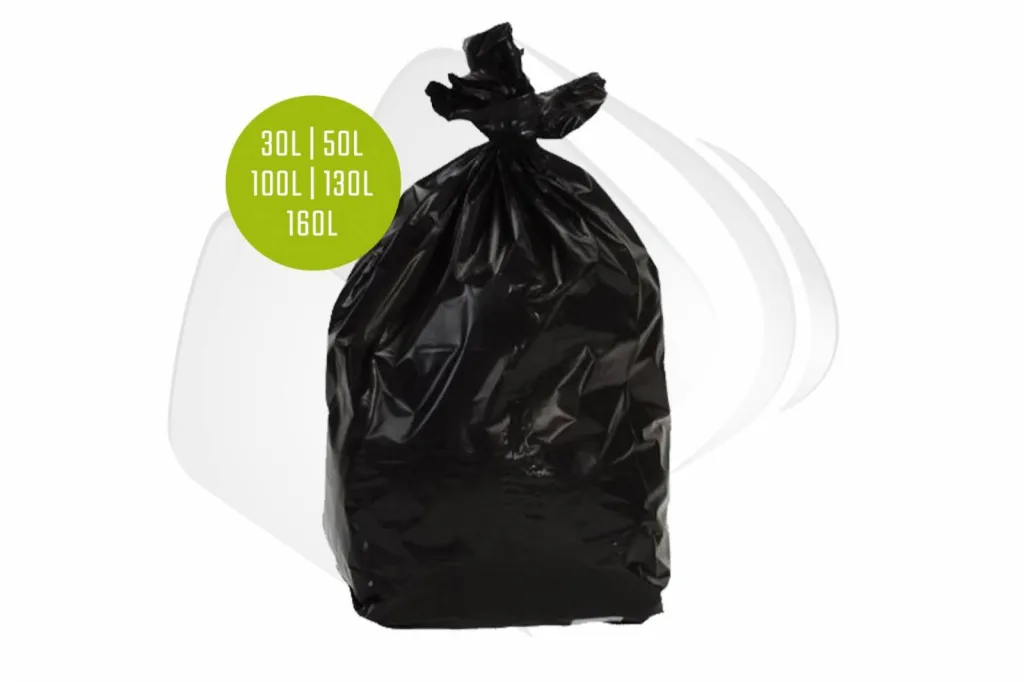 sac poubelle 160l renforcé prédécoupé 60 microns