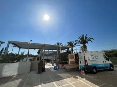 INSTALLATION PERGOLA HOTEL PARK INN RADISSON NICE