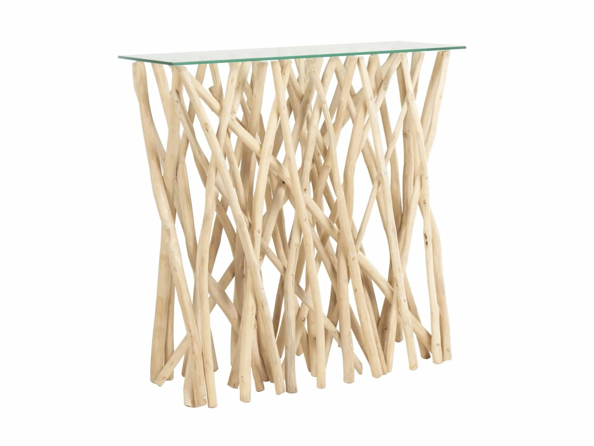 Vente d'une console teck et verre