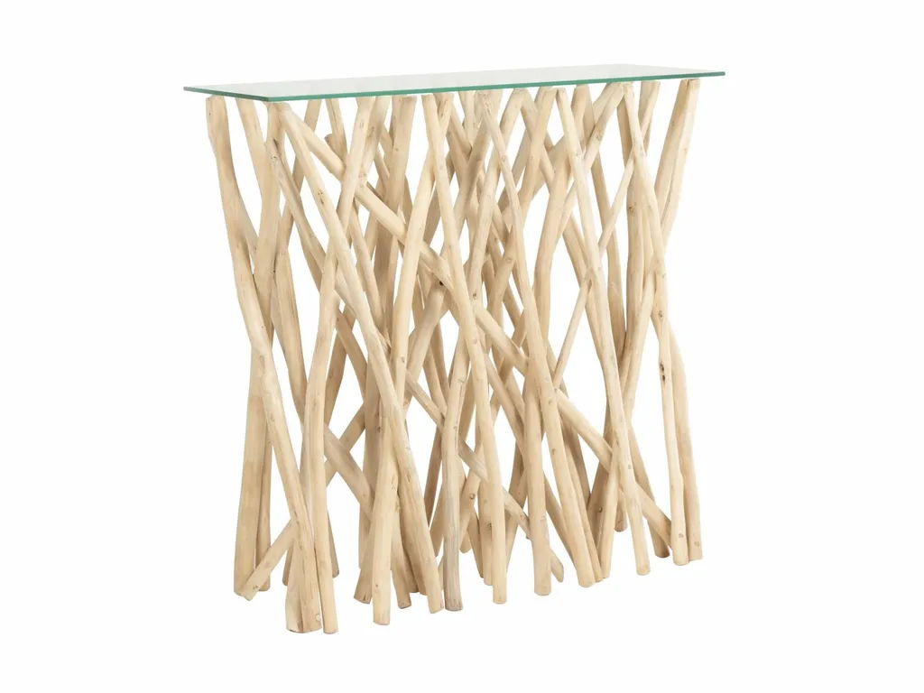 Vente d'une console teck et verre