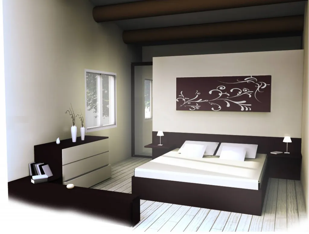 Perpective chambre parentale - Réaménagement intérieur d'une villa individuelle à Eyguières