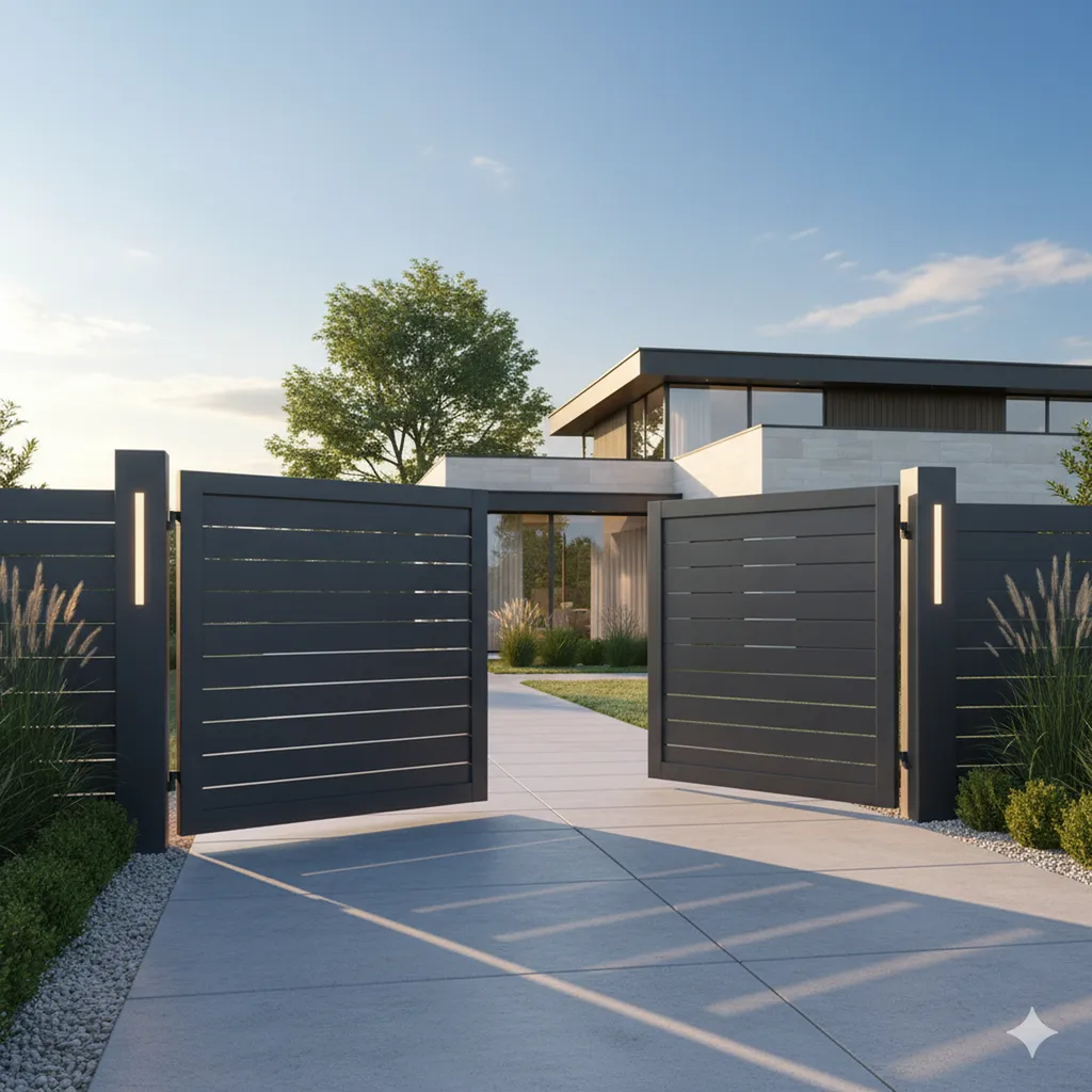 portail aluminium battant