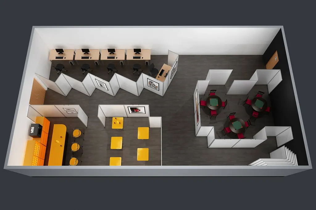 Cloison modulaire mi-hauteur à Aubagne