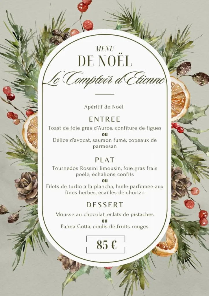 Le Menu de Noel