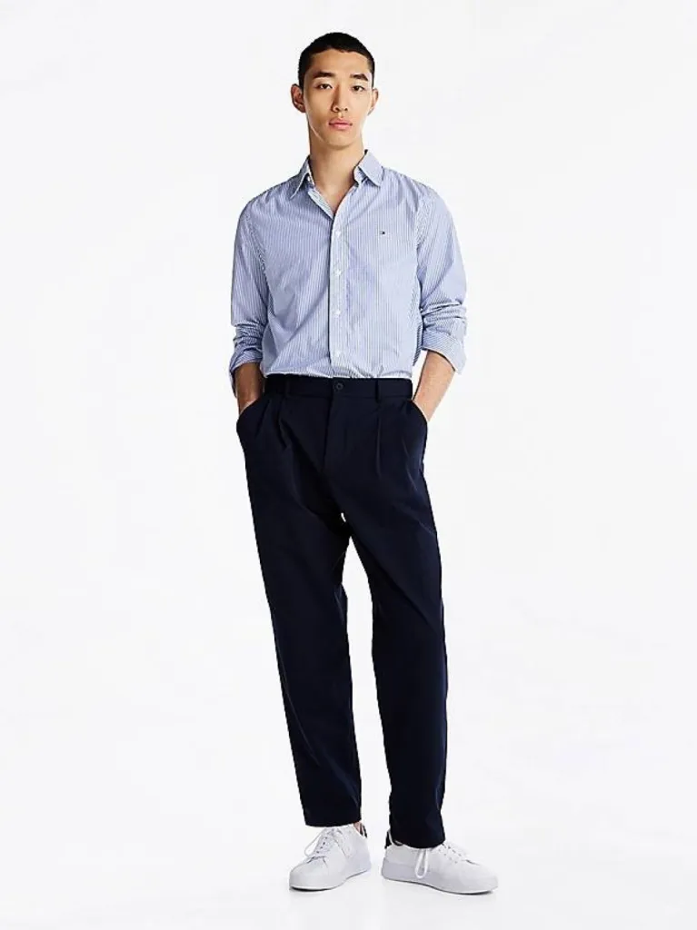Chemise en popeline Flex à rayures Tommy Hilfiger – Urban Chic à Dieppe 76