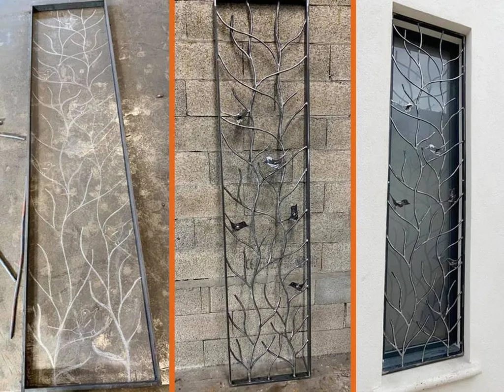 Grilles de défense décoratives avec motifs stylisés posées à Pelissanne