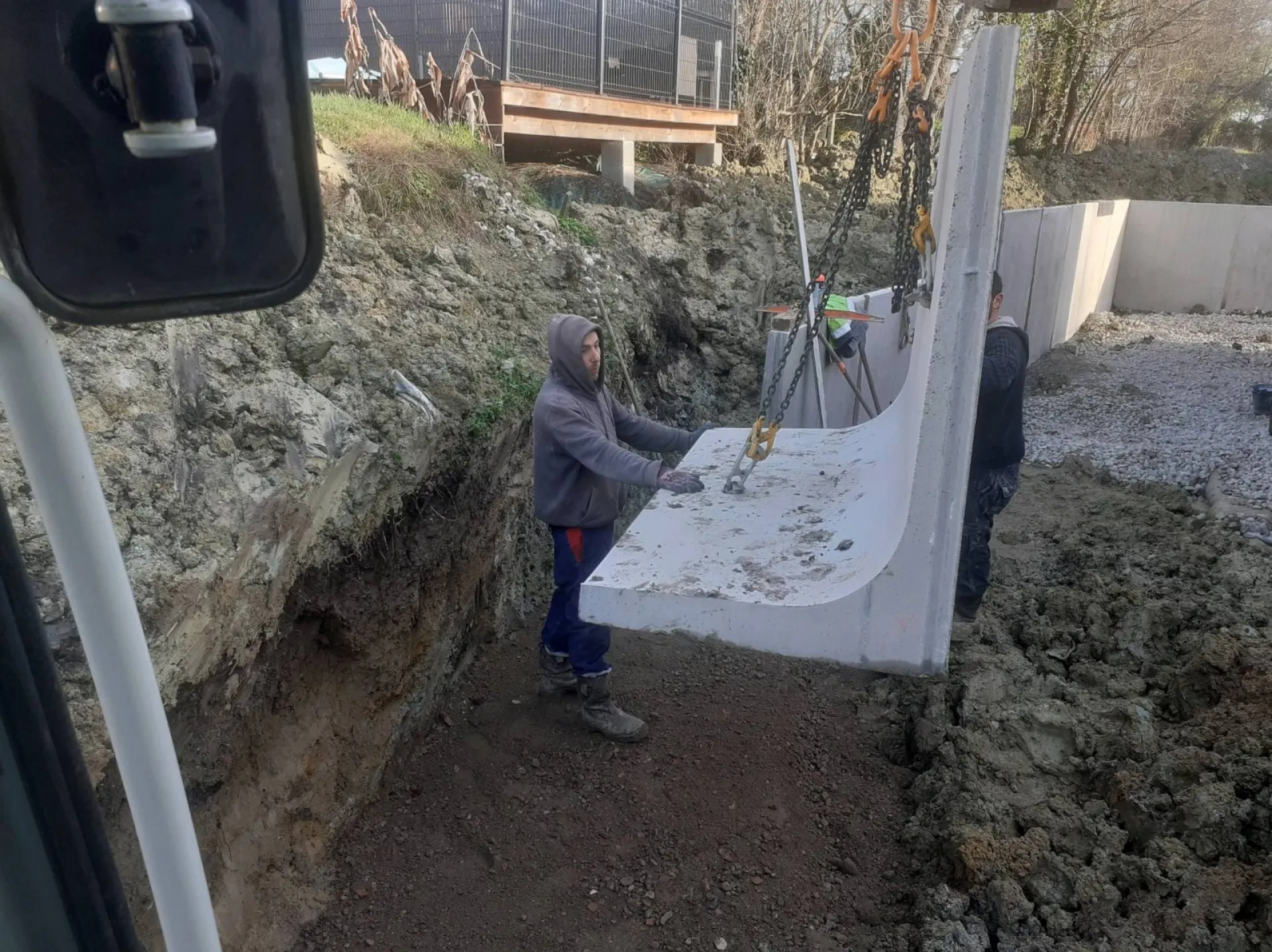 Création de soutènement en béton à Labrède au sud de Bordeaux