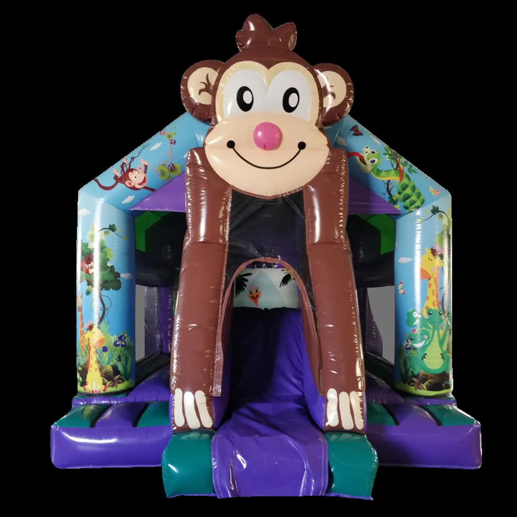 château gonflable en vente Singe avec Toboggan