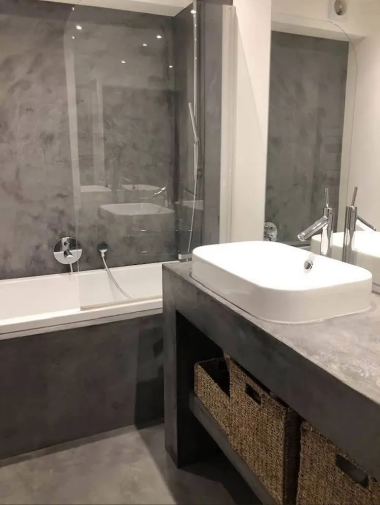 Salle de bain en BETON CIRE TERRE DU MONDE