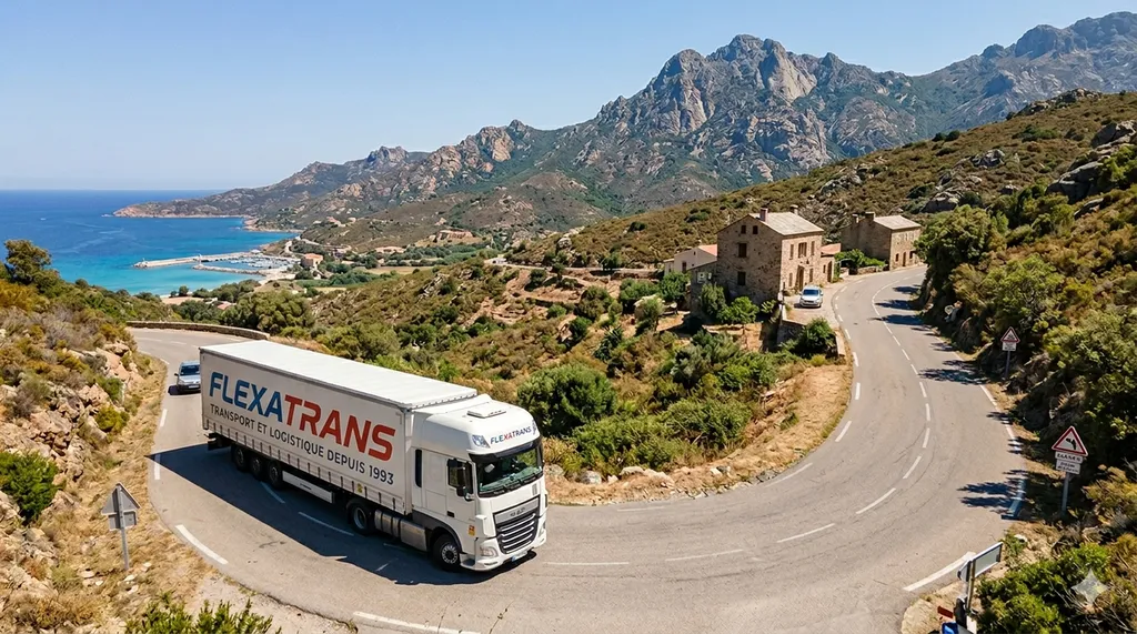 Transport routier de fret entre Lyon et Ajaccio