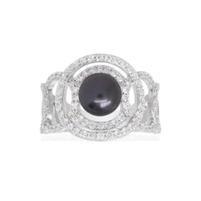 Bague argent perle  Bague argent perle