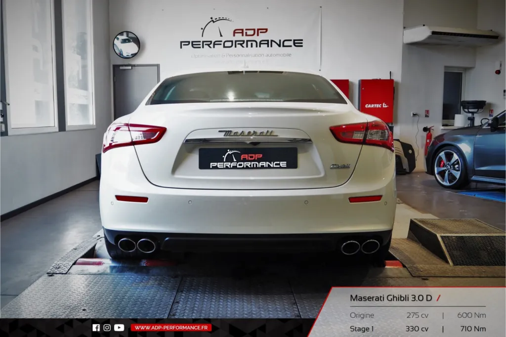Reprogrammation moteur Aix en Provence - Maserati Ghibli 3.0 D 275cv - ADP Performance