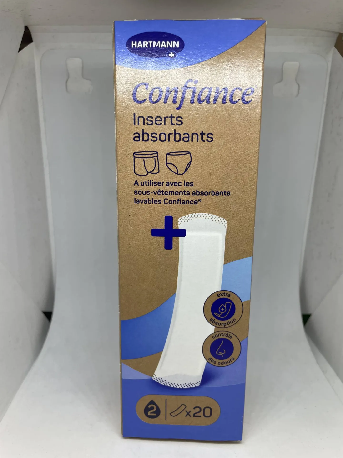 insert absorbants pour culotte et boxer confiance