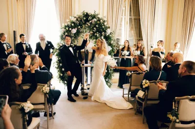 Grand ballroom decor in a 5-star Paris luxury hotel
