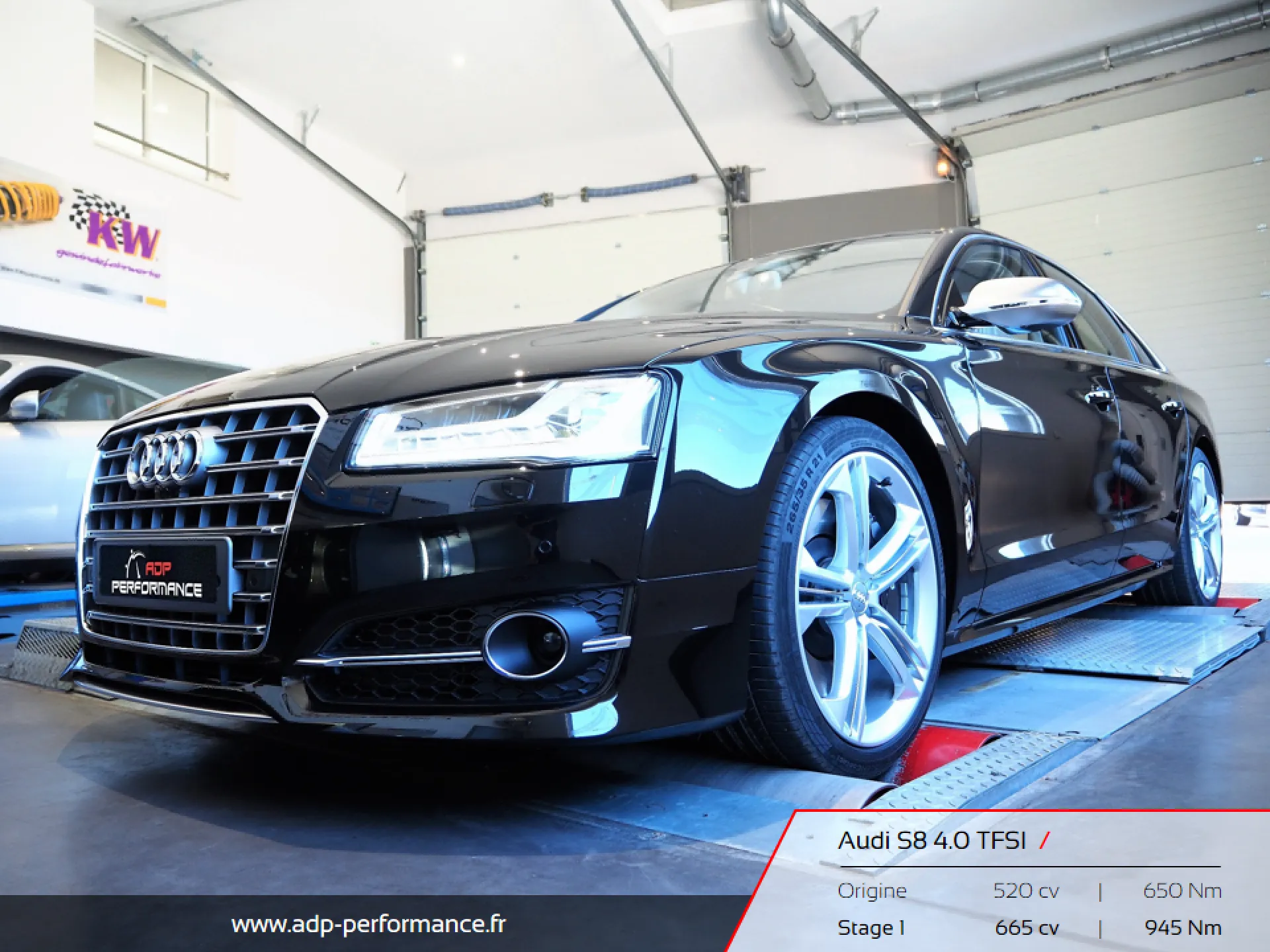 Reprogrammation moteur Cannes - Audi S8 4.0 TFSI 520cv - ADP Performance