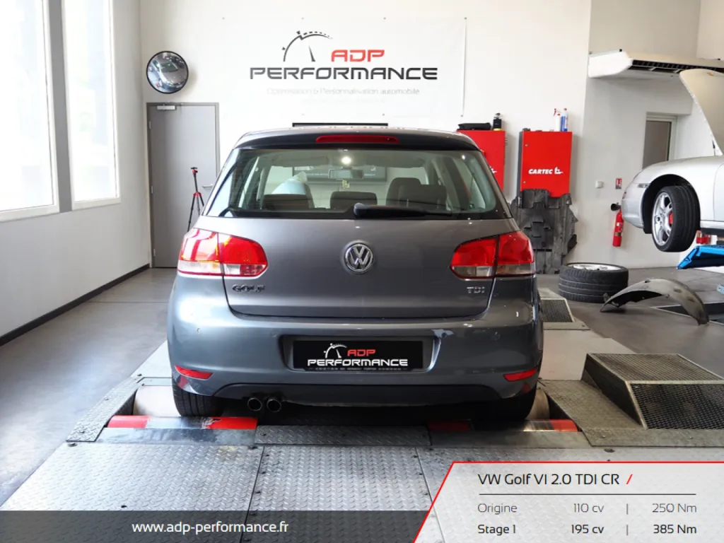 Reprogrammation moteur Cavaillon - VW Golf 6 2.0 TDI CR 110 - ADP Performance