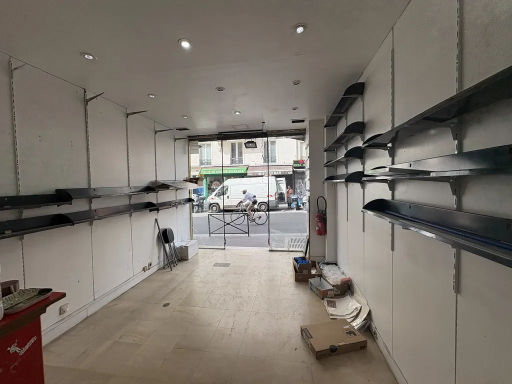 Location - Boutique 31 m², Jourdain, Rue de Belleville 75020 PARIS