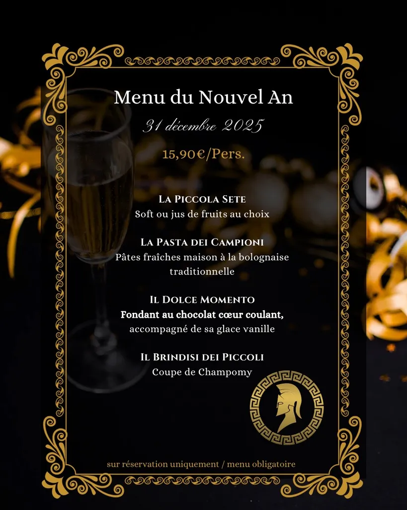 Menu du Nouvel An – 31 décembre 2025